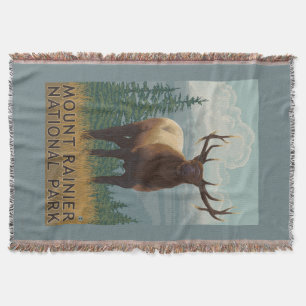 Regnerischerer Nationalpark, WashingtonElk Szene Decke