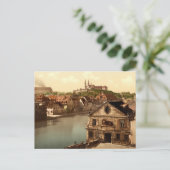 Regnitz und Michaelsberg Bamberg Bayern Postkarte (Stehend Vorderseite)