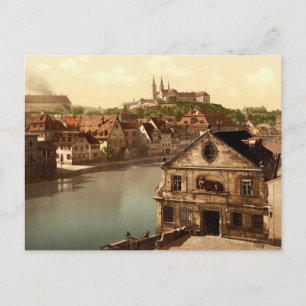 Regnitz und Michaelsberg Bamberg Bayern Postkarte