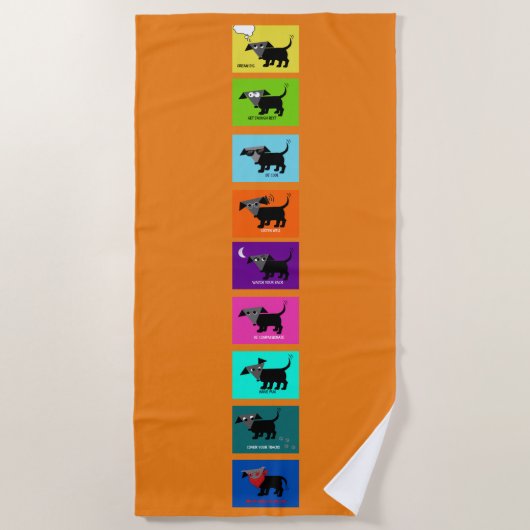 Rego Bertos 9 Tipps für Living Life Beach Handtuch (Vorderseite)