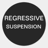 Regressive Suspension Runder Aufkleber (Vorderseite)