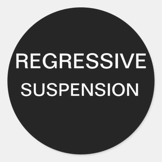 Regressive Suspension Runder Aufkleber (Vorderseite)