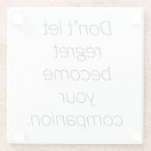 Regret Glass Untersetzer (Rückseite)