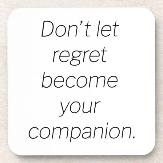 Regret Hard Plastic Untersetzer (Vorderseite)