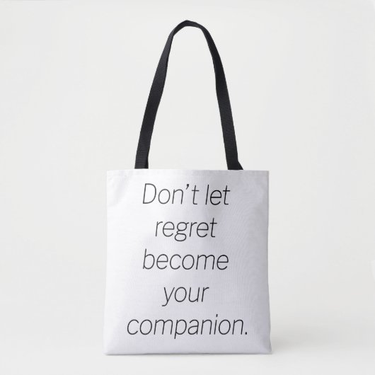 Regret Shoulter Tote Bag Tasche (Vorderseite)