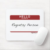 Regretsy Nametag Mousepad (Mit Mouse)