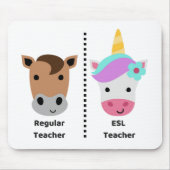 Regular GEGEN ESL-Lehrer Mousepad (Vorne)