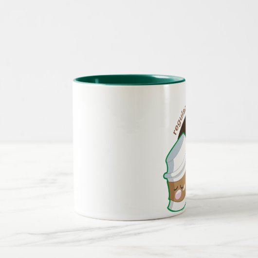 Regular oder Decaf? Zweifarbige Tasse (Mittel)