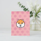 Regular Syrian Orange White Hamster Postkarte (Stehend Vorderseite)