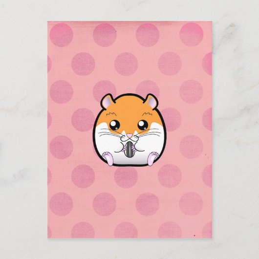 Regular Syrian Orange White Hamster Postkarte (Vorderseite)