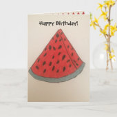 Regular Wassermelon Geburtstagskarte Karte (Gelbe Blume)