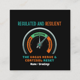 Regulated and Resilient Vagus Nerve Cortisol Reset Quadratische Visitenkarte