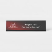 Regulated Insurance Broker, Confident Ring Logo Schreibtischnamensplakette (Vorderseite )