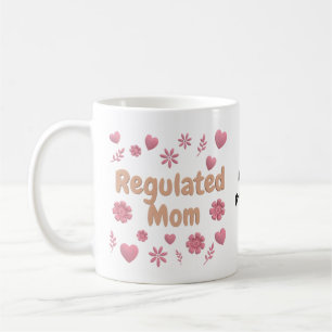 "Regulated Mom" 3D Rosa Florales Herz Ästhetik Kaffeetasse