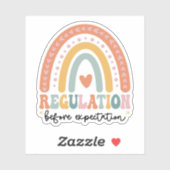 Regulation Before Expectation Autism SPED Teacher Aufkleber (Blatt)