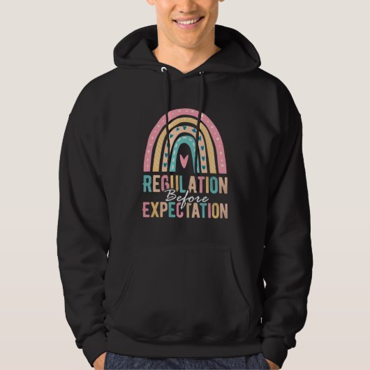 Regulation Before Expectation Retro Neurodiversity Hoodie (Vorderseite)