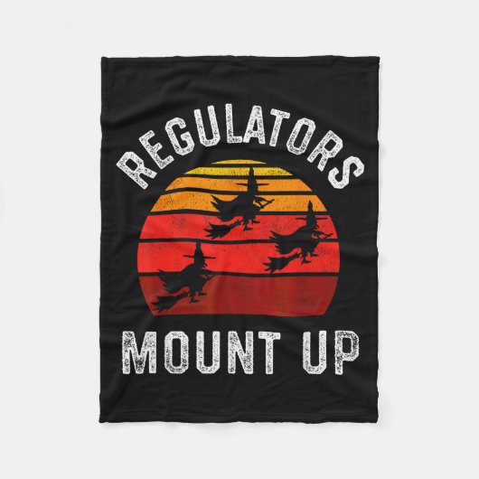 Regulators Mount Up, Funny Halloween Witch  Fleecedecke (Vorderseite)