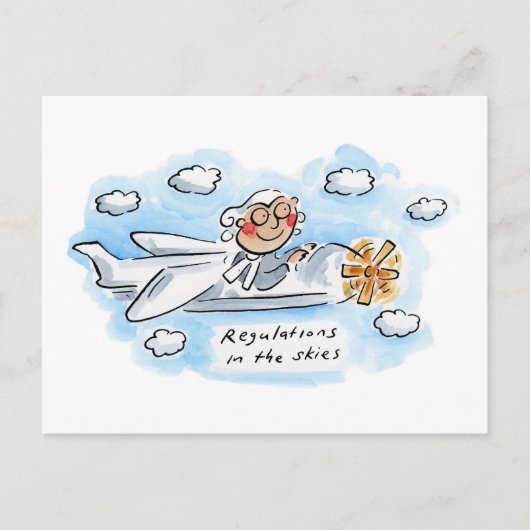 Regulierung des Luftraums Postkarte (Vorderseite)