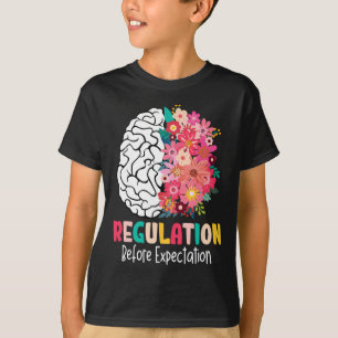 Regulierung vor Erwartung Gehirn Wildblumen Au T-Shirt
