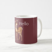 Reh Burgunder Hut Kaffeetasse (VorderseiteRechts)