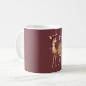 Reh Burgunder Hut Kaffeetasse (Vorderseite Links)