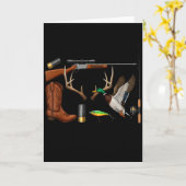 Reh Ente Fisch Jagd Hallo Jagdsaison Christ Karte (Gelbe Blume)