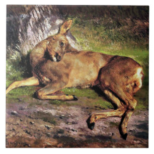 Reh im Wald (von Rosa Bonheur) Fliese