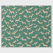 Reh in Snow Wrapping Paper Roll Geschenkpapier (Flach)