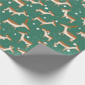 Reh in Snow Wrapping Paper Roll Geschenkpapier (Ecke)
