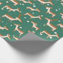 Reh in Snow Wrapping Paper Roll