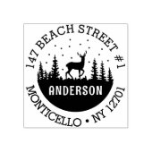 Reh in the Woods Winter Holiday Address Gummistempel (Prägung)