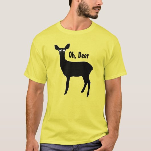 Reh mit Scheinwerfern - T-Shirt (Vorderseite)