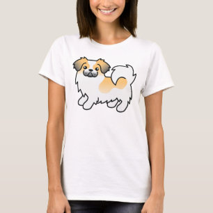 Reh-Sable-Parti-Farben Tibetan Spaniel Süßer Hund T-Shirt