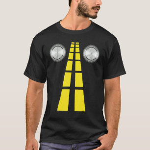 Reh-Scheinwerfer Mit Straßenmarkierungen Paarkostü T-Shirt