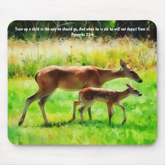 Reh-Treue-Bibelvers-Sprüche-Mauspad Mousepad (Vorne)