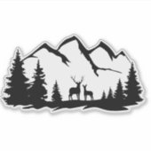 Reh und Doe Vinyl Aufkleber. Aufkleber (Vorderseite)