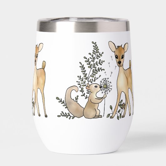 Reh und Eichhörnchen (Rückseite)