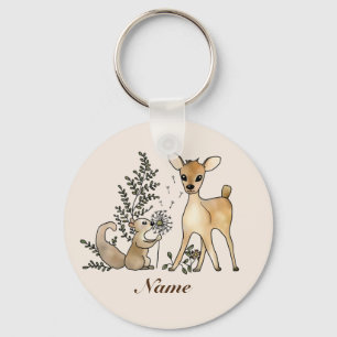 Reh und Eichhörnchen  Schlüsselanhänger