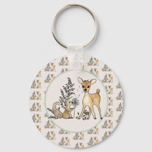 Reh und Eichhörnnchen Schlüsselanhänger