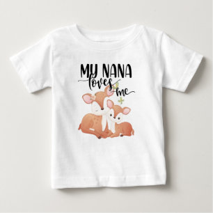 Reh und Hirschkuh Meine Nana liebt mich Baby T-shirt