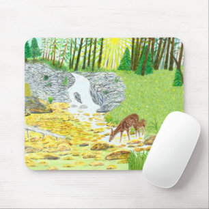Reh und Hirschkuh Mousepad