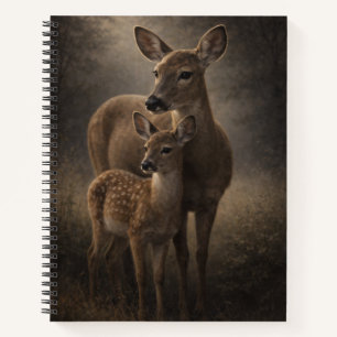 Reh und Kitz   Wildtier Kunst   Notizbuch