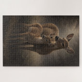 Reh und Kitz | Wildtier Kunst | Puzzle (Horizontal)