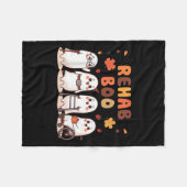 Rehab Boo Halloween Fun Ghost Physical Therapy Ot  Fleecedecke (Vorderseite (Horizontal))