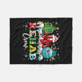 Rehab Crew Wheelchair Santa Reindeer Rehab Nurse C Fleecedecke (Vorderseite (Horizontal))