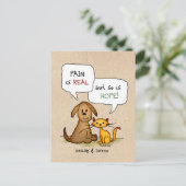 Rehab & Detox Cartoon: Erholung Sobriety DrugFree Postkarte (Stehend Vorderseite)