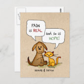 Rehab & Detox Cartoon: Erholung Sobriety DrugFree Postkarte (Vorne/Hinten)