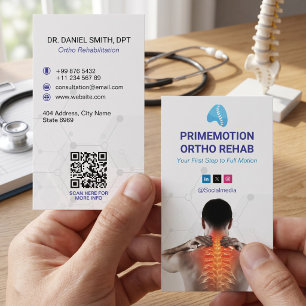 Rehab-Klinik Modernes Weiß Visitenkarte