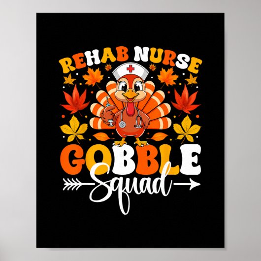 Rehab Krankenschwester Gobble Squad Lustiger Herbs Poster (Vorne)