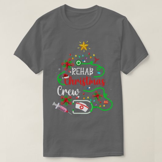 Rehab Nurse Weihnachts-Crew Krankenschwester Squad T-Shirt (Design vorne)
